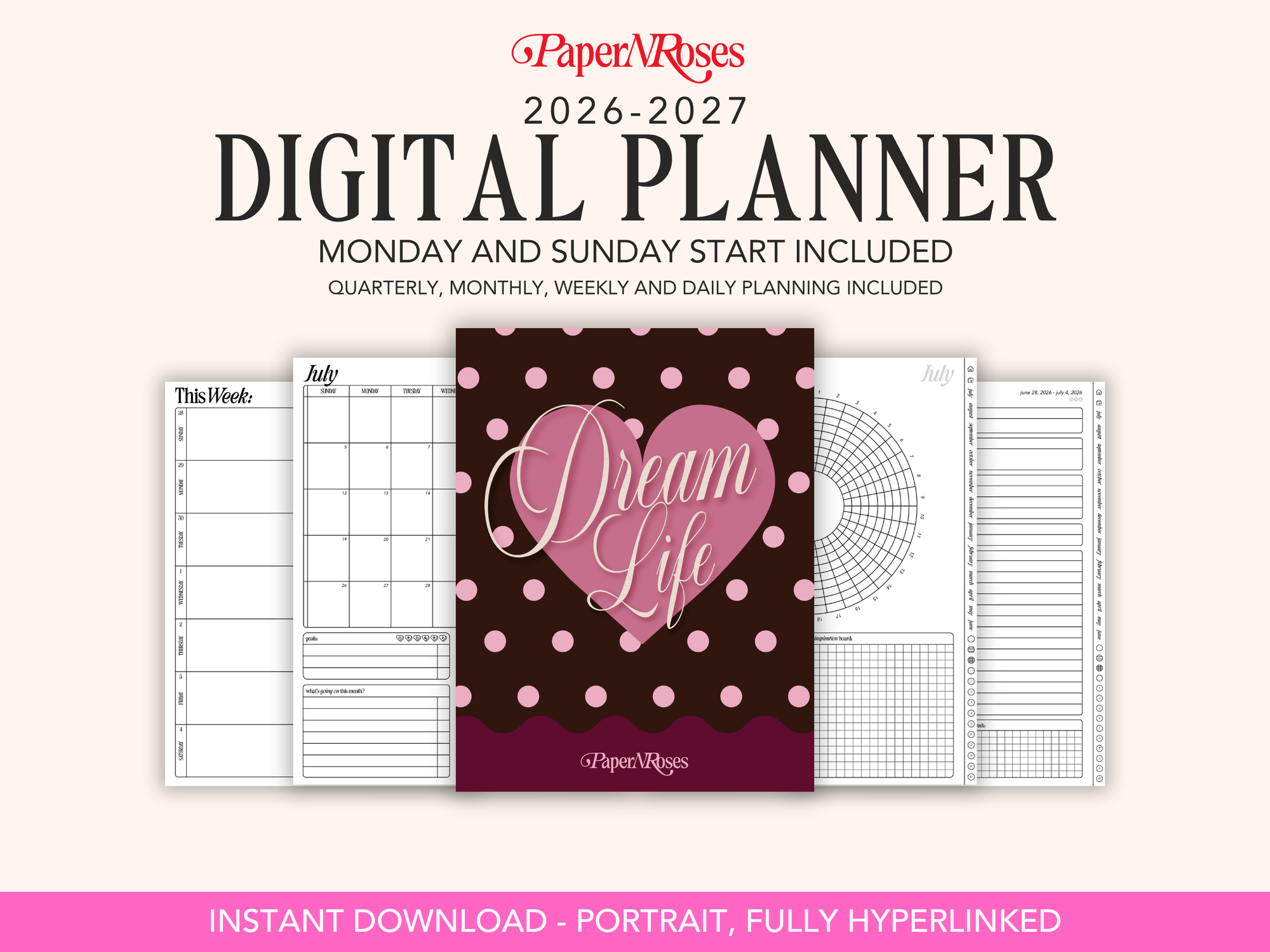 2026-2027 Portrait Life Planner