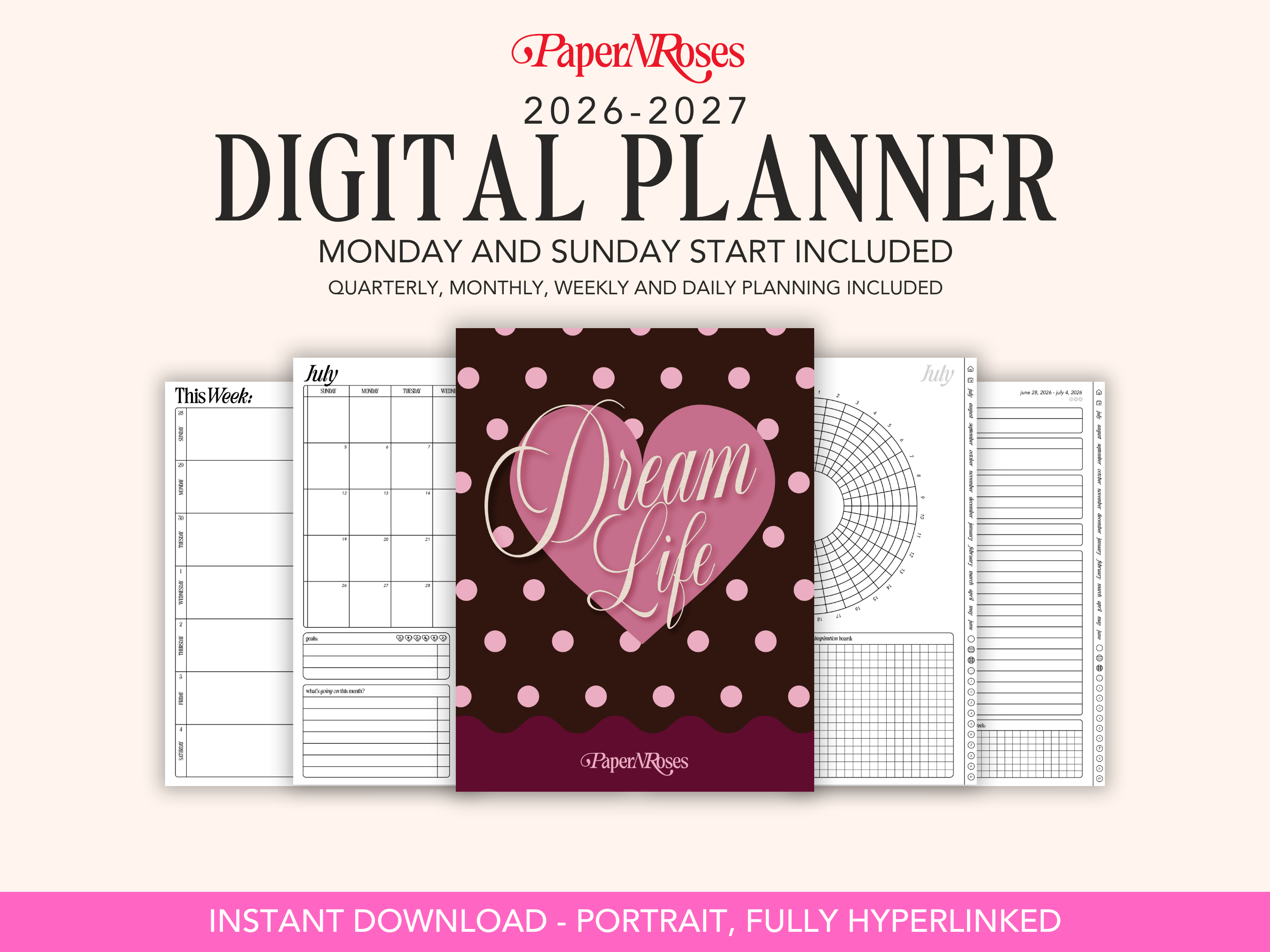 2026-2027 Portrait Life Planner
