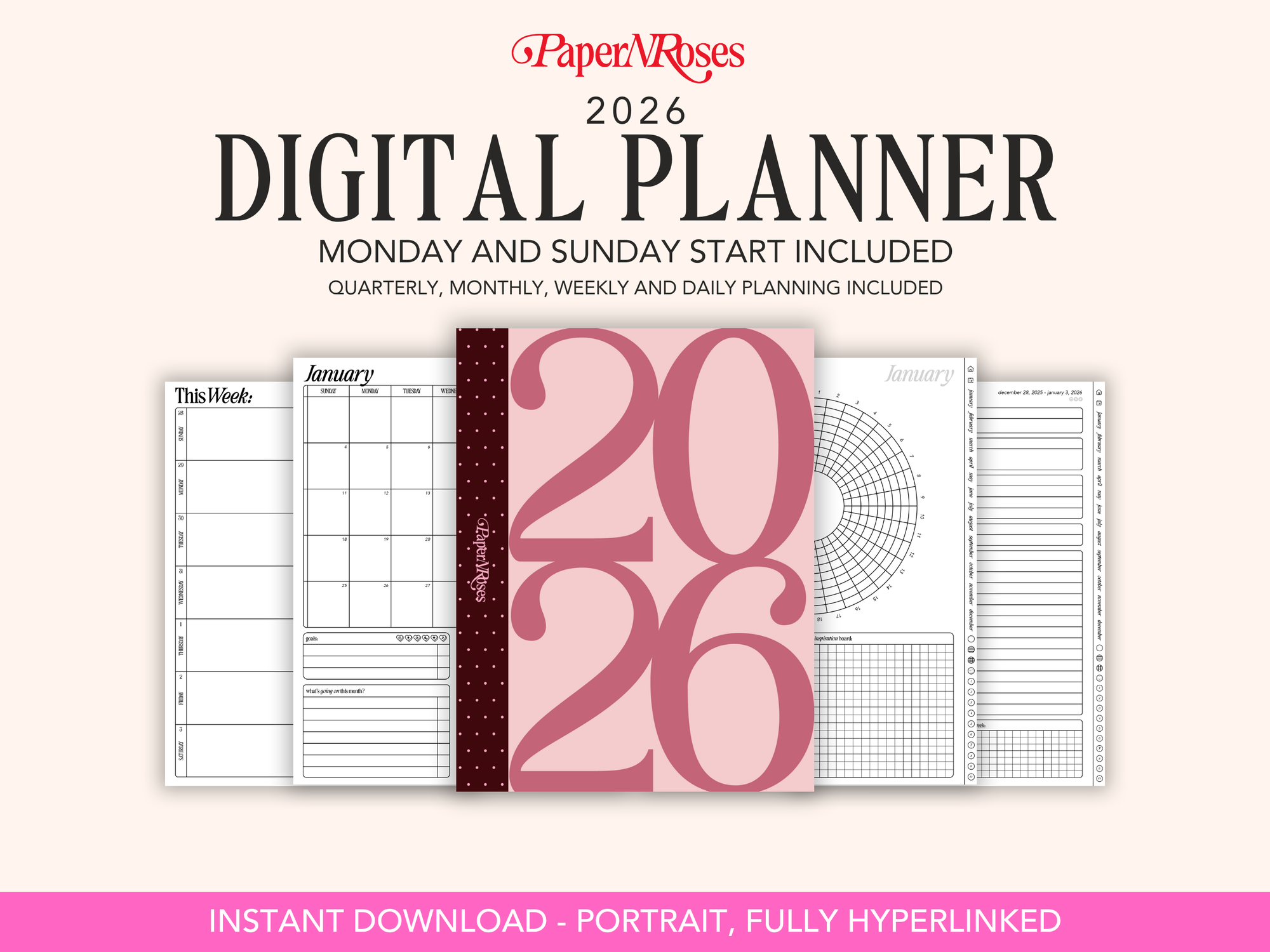 2026 Portrait Life Planner