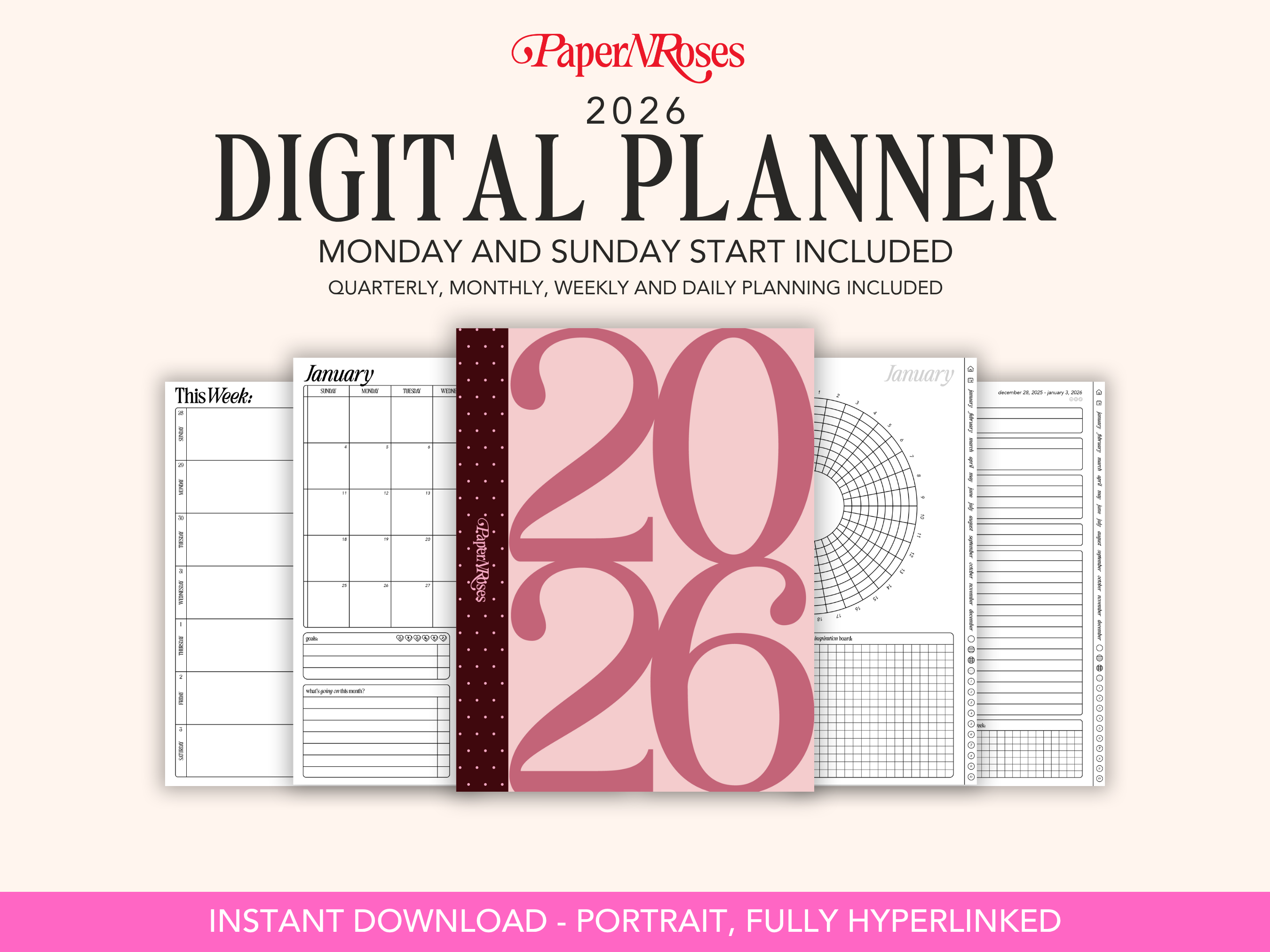 2026 Portrait Life Planner