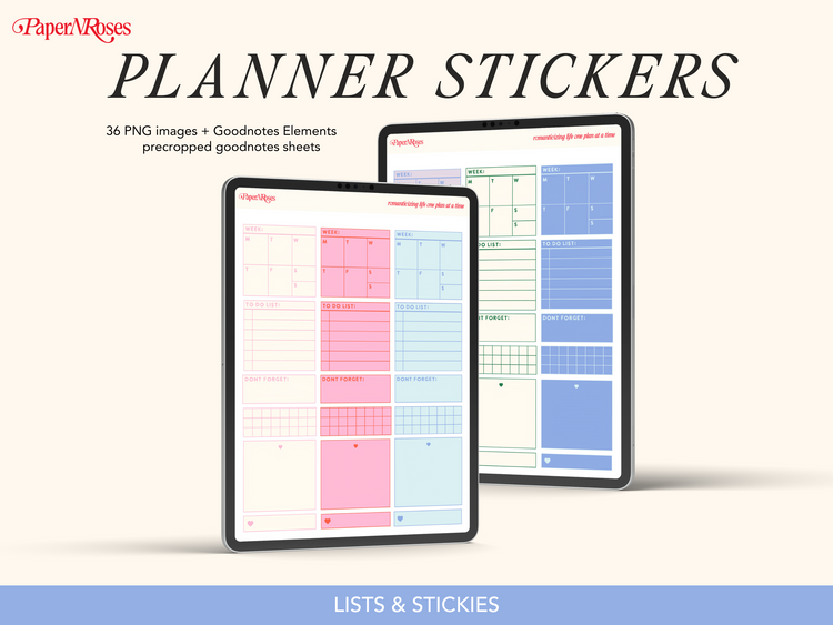 Lists and Stickies - Colorful