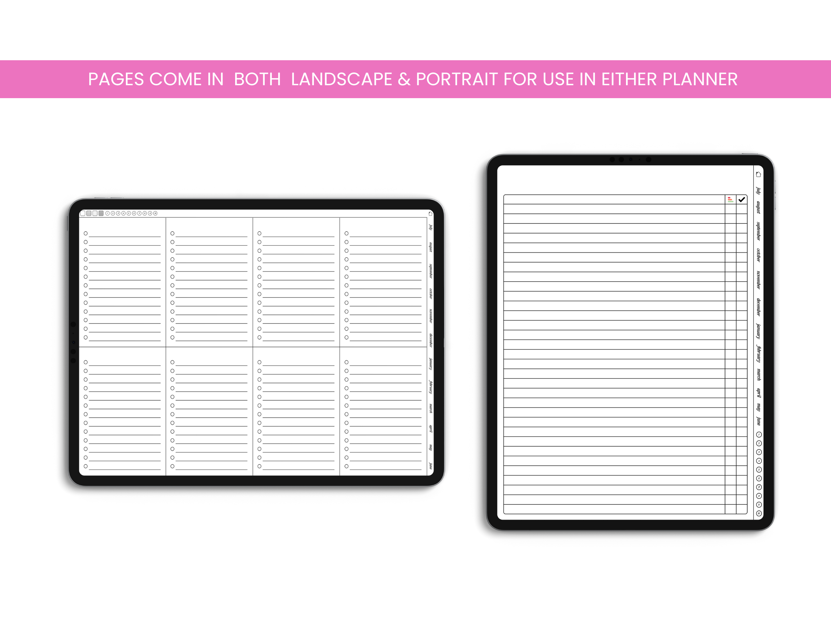 To Do List Planner Inserts