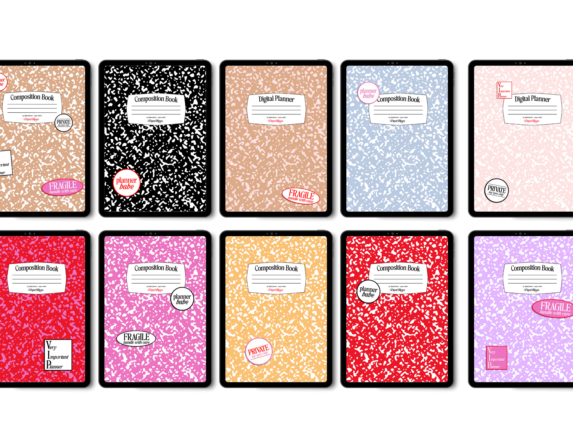 📓 Composition Book Covers and Labels 📓