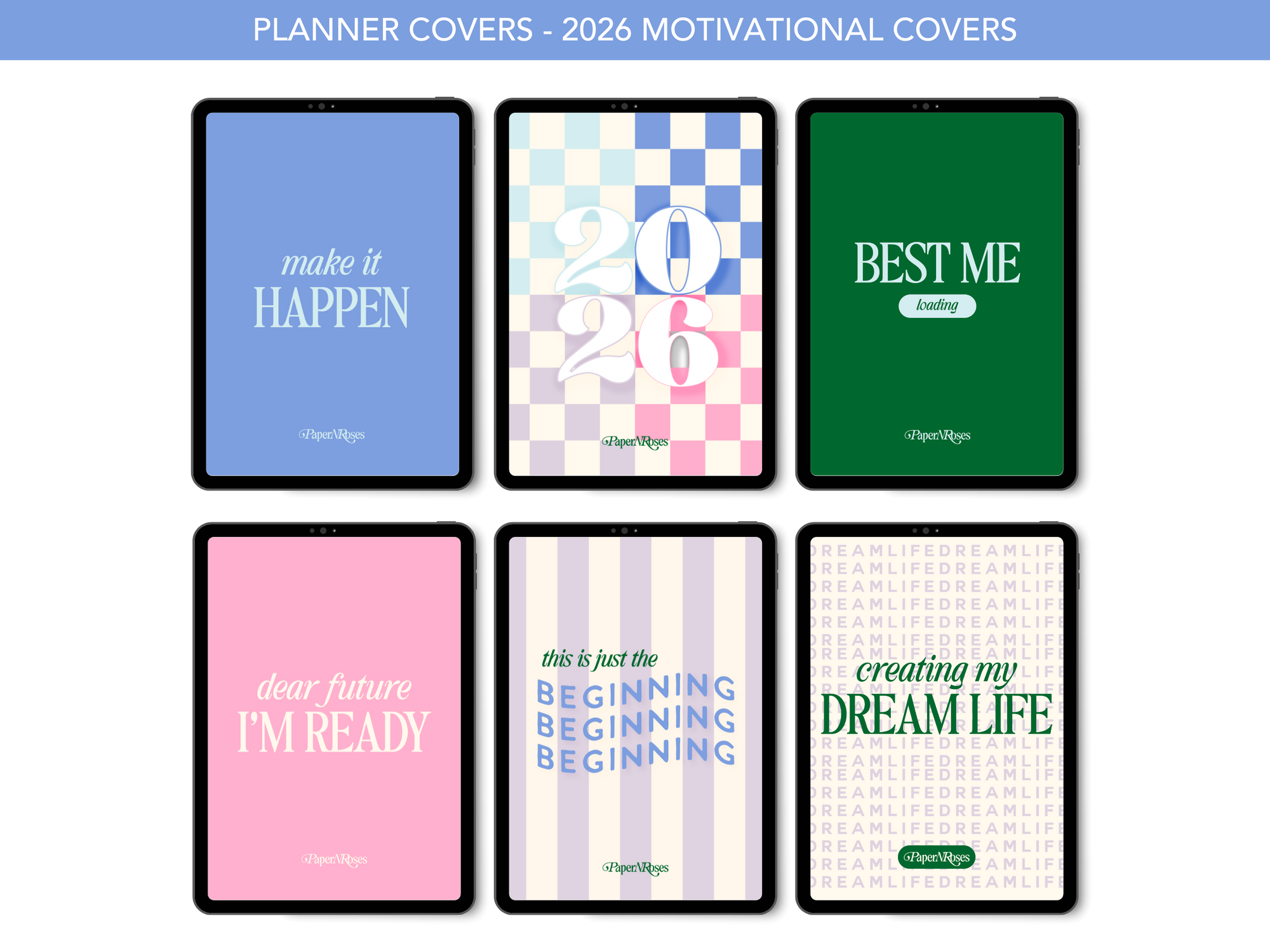🪩 2026 Motivational Planner Covers 📓