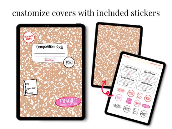 馃摀 Composition Book Covers and Labels 馃摀