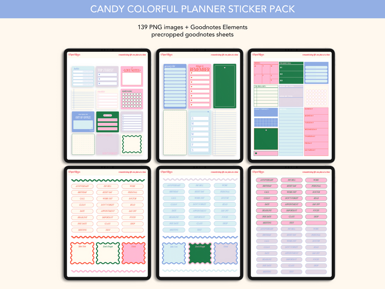 Candy Coloful Sticker Pack