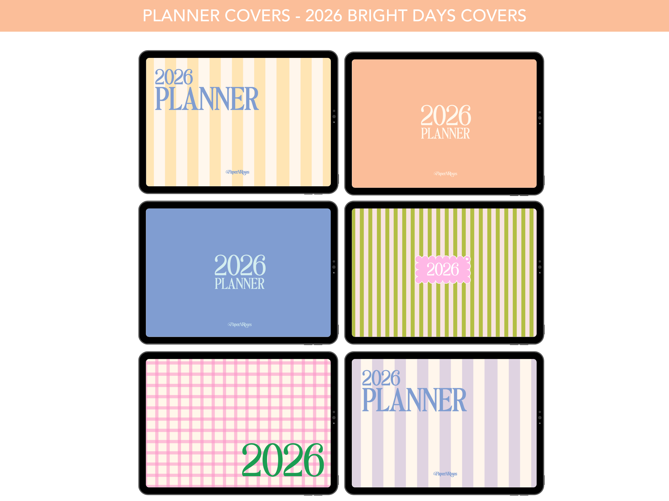 😎 2026 Bright Days Planner Covers 💐