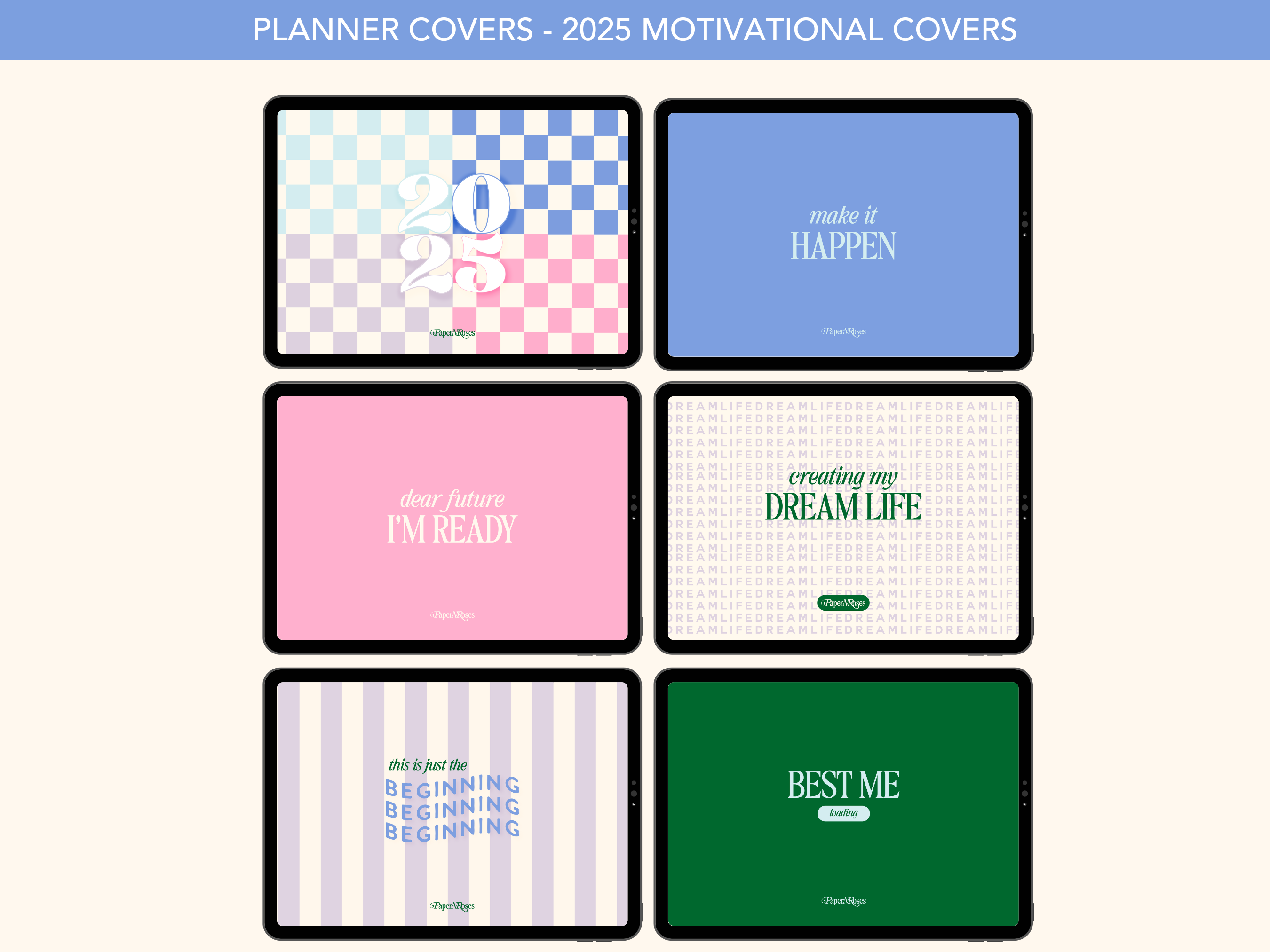 🪩 2025 Motivational Planner Covers 📓