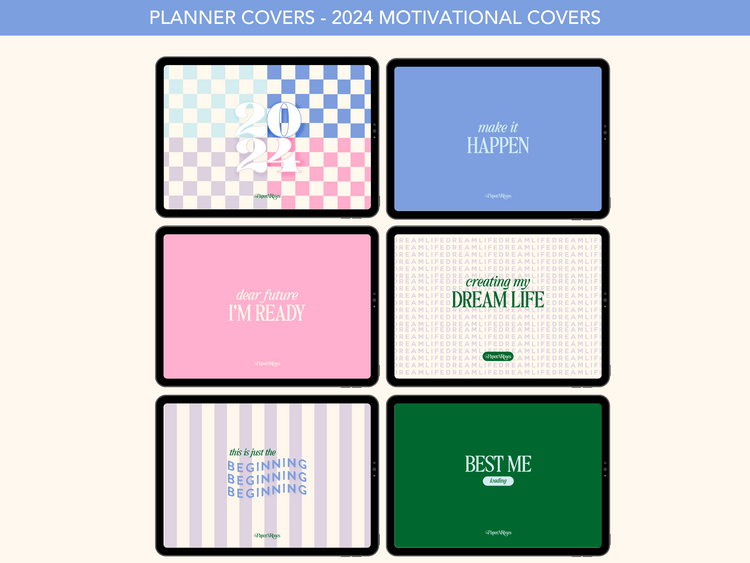 🪩 2024 Motivational Planner Covers 📓
