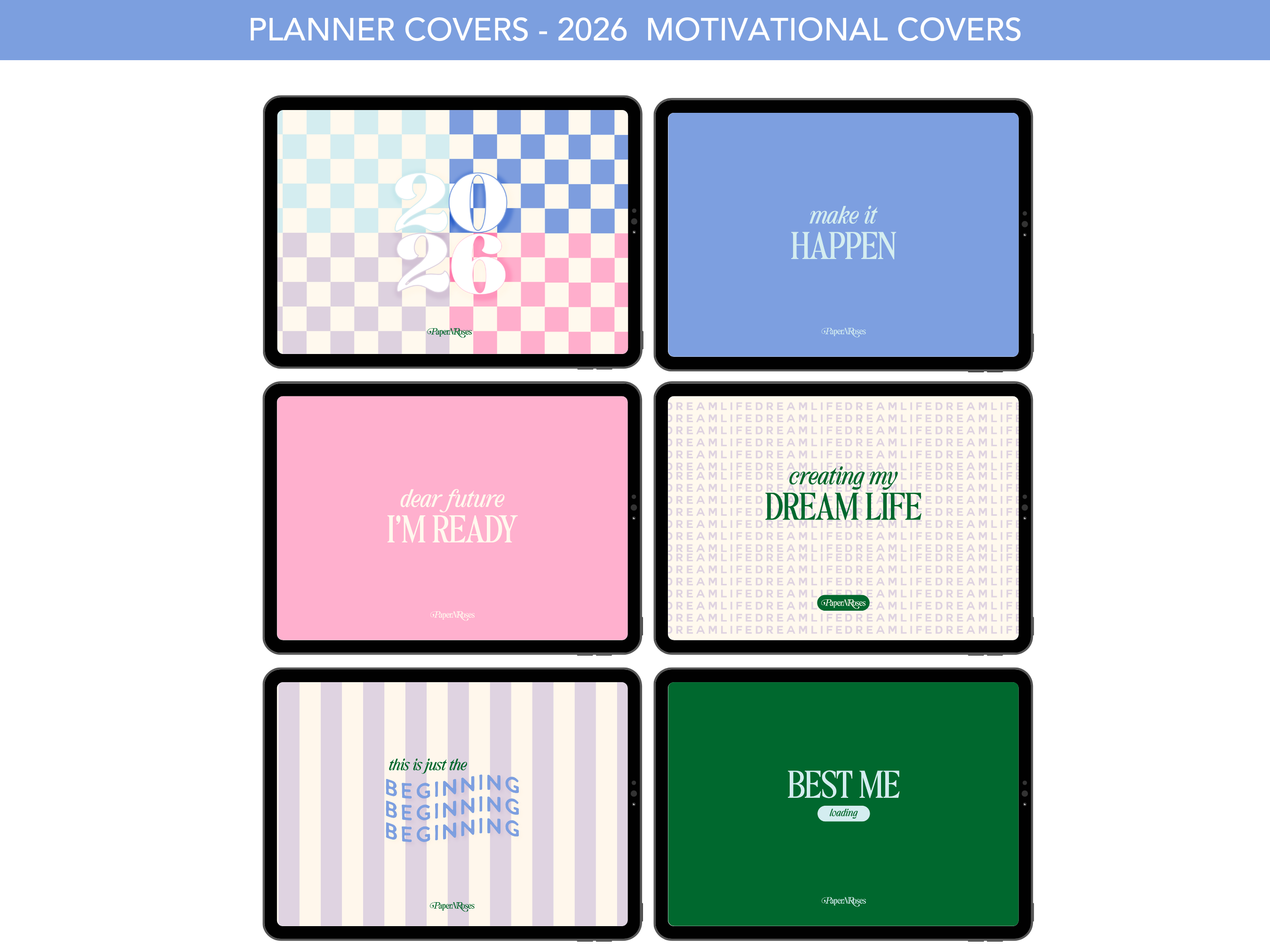 🪩 2026 Motivational Planner Covers 📓