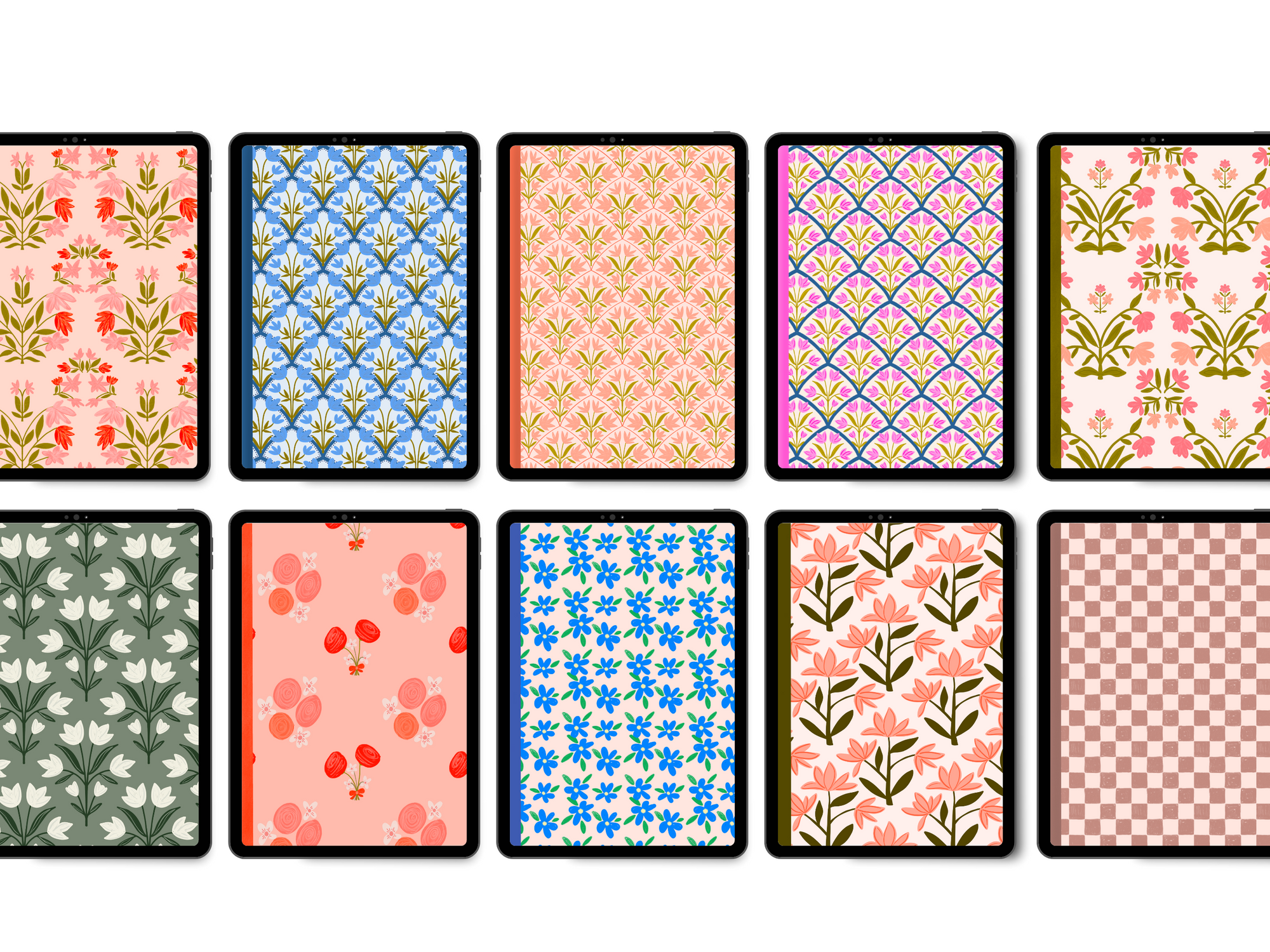 🎨 Painted Patterns Digital Covers 🌷📔