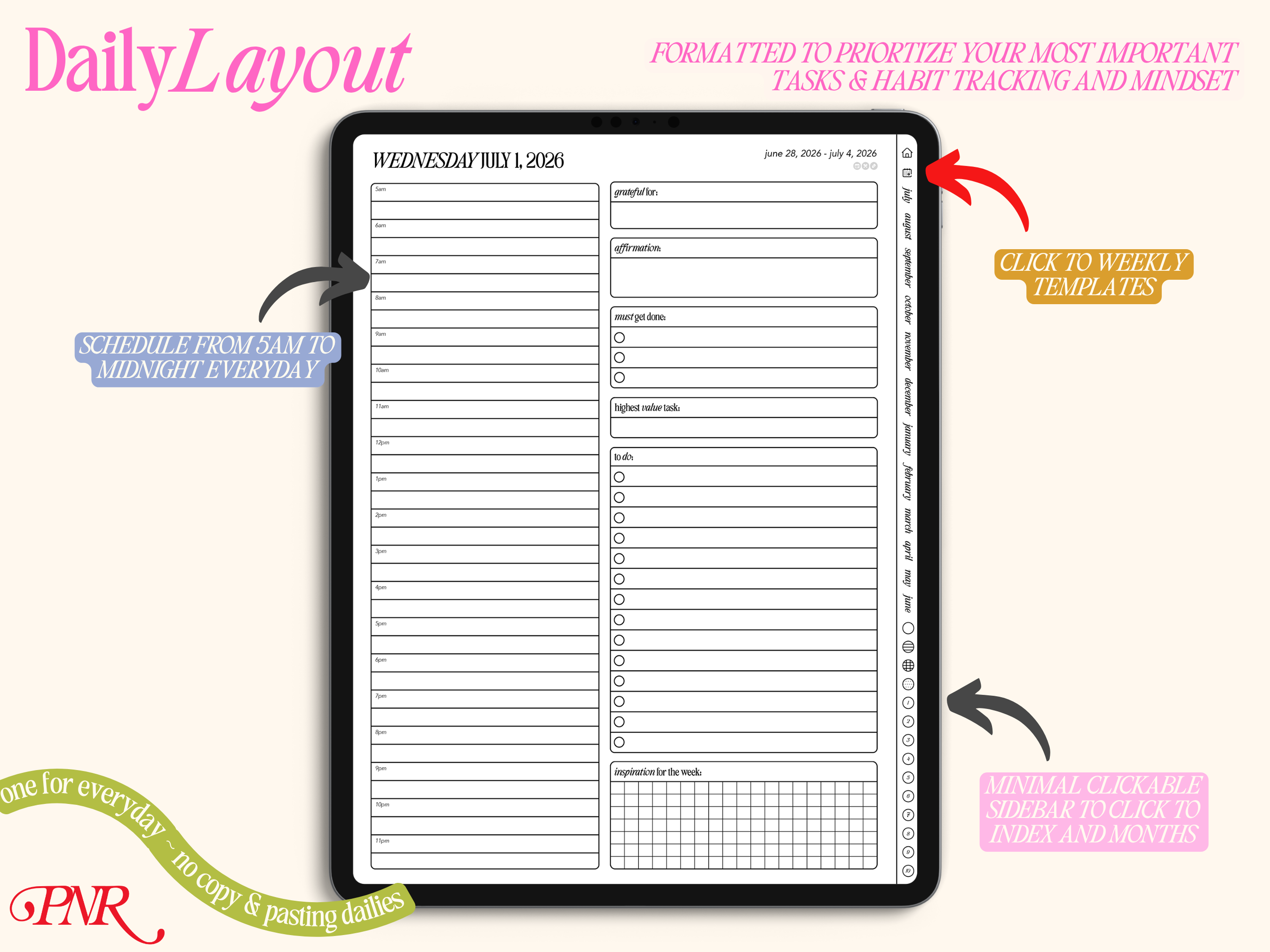 2026-2027 Portrait Life Planner