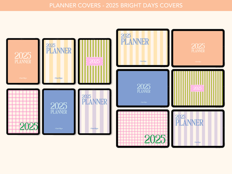 😎 2025 Bright Days Planner Covers 💐