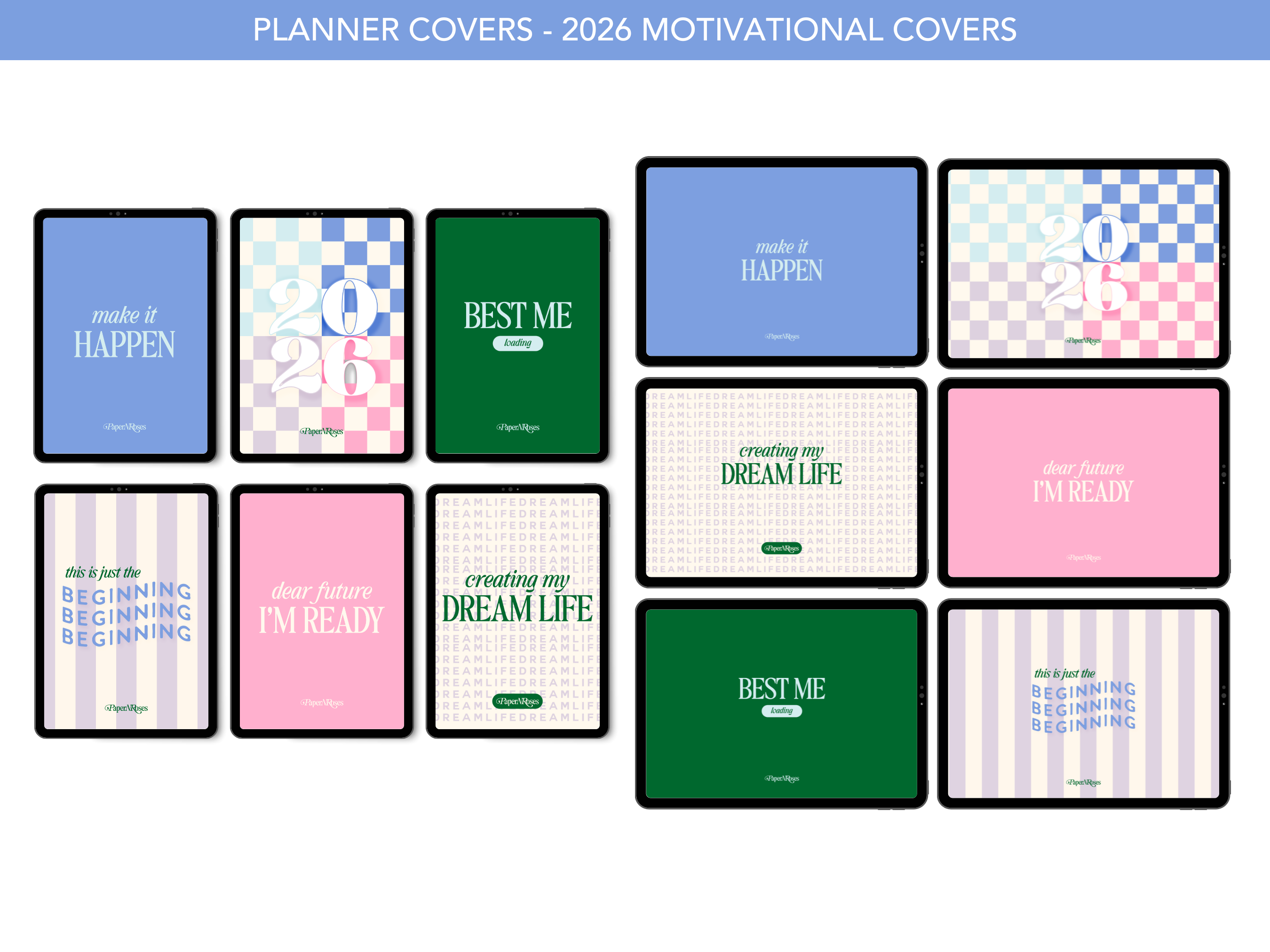 🪩 2026 Motivational Planner Covers 📓