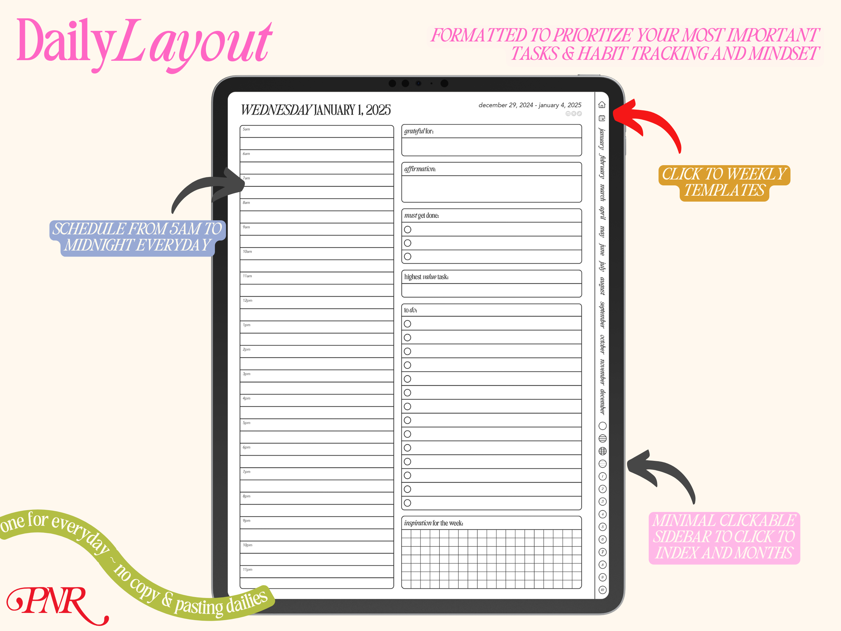2025 Portrait Life Planner