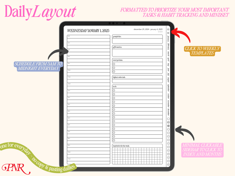 2025 Portrait Life Planner