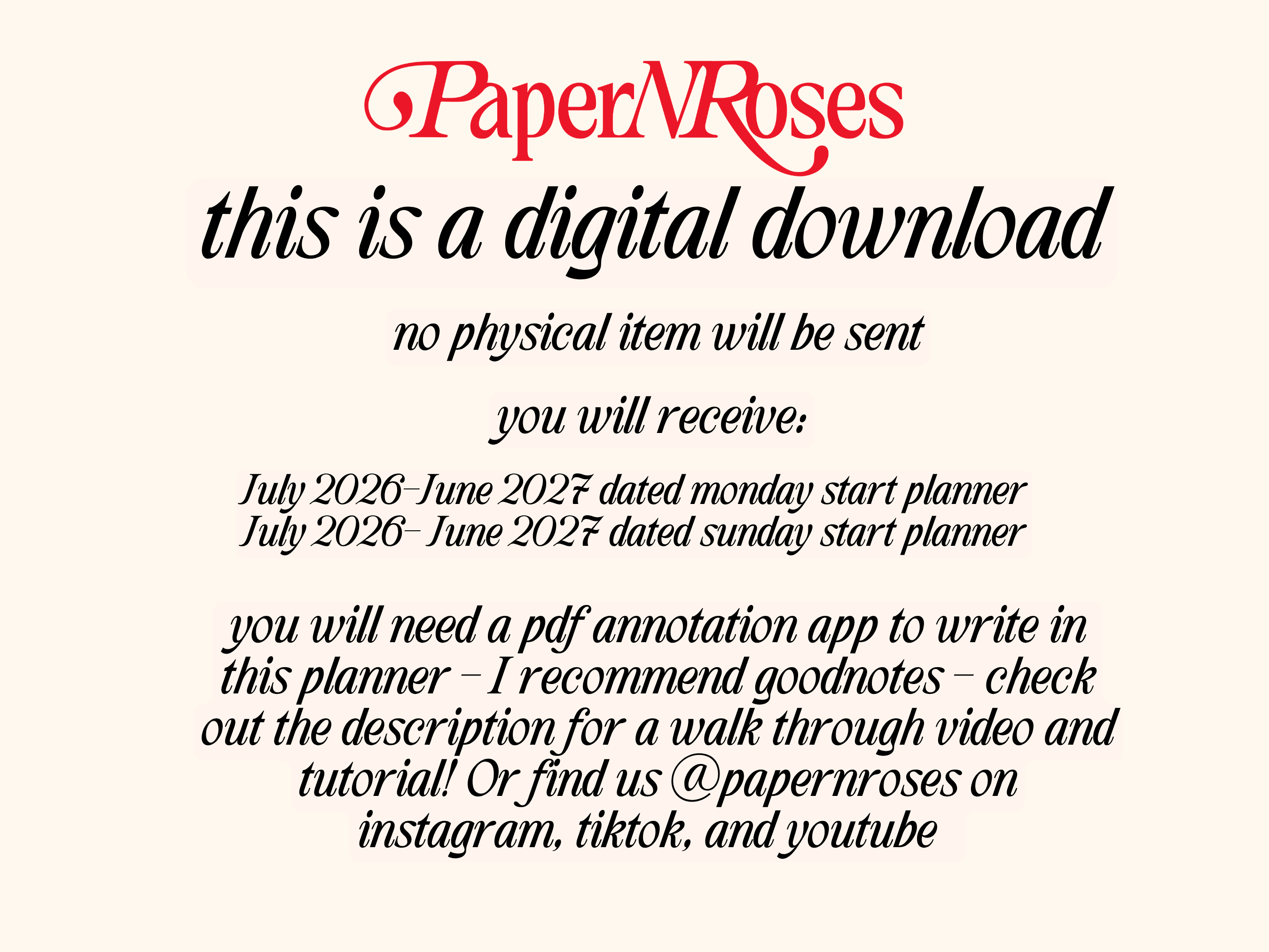 2026-2027 Portrait Life Planner