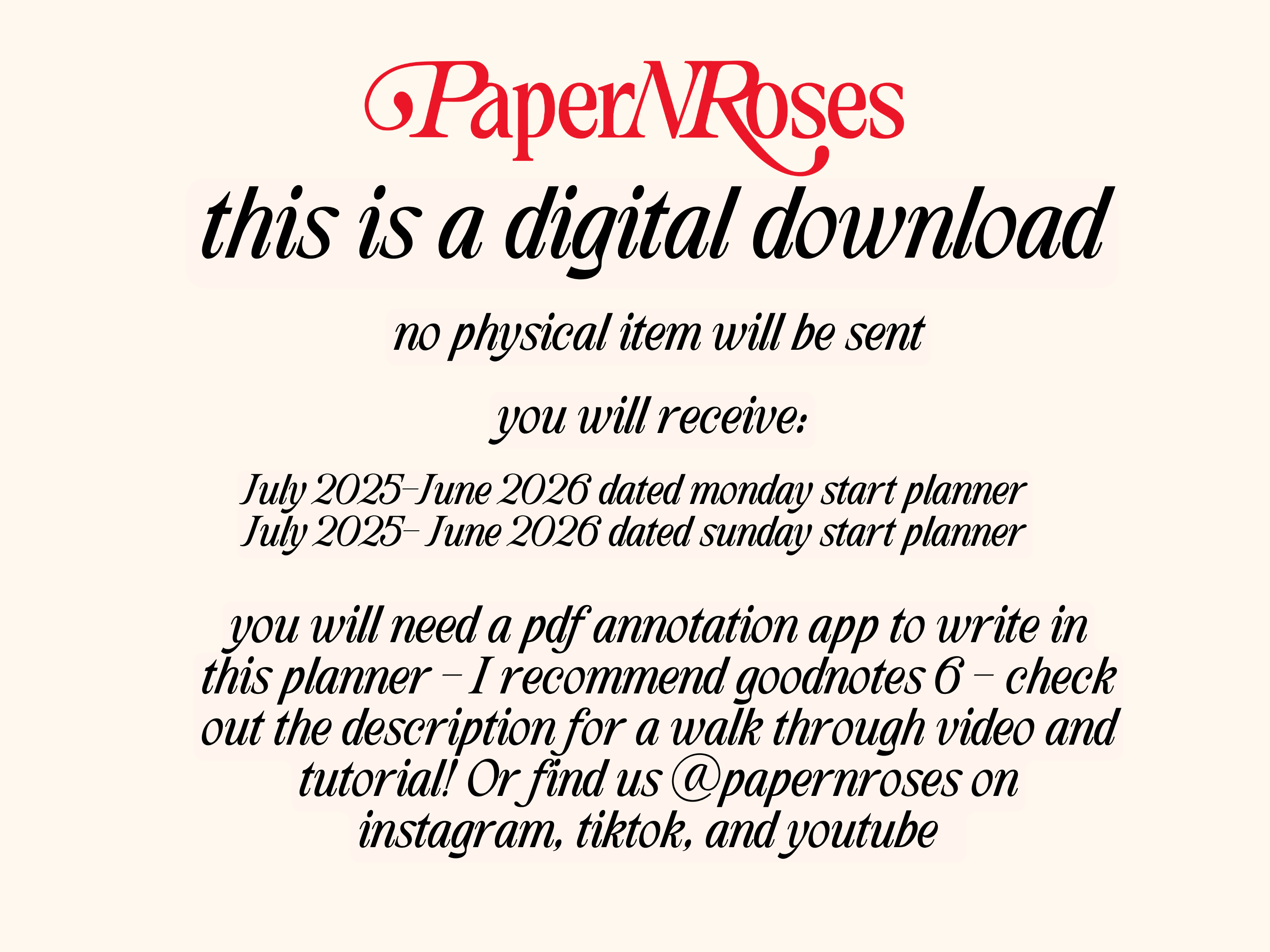 2025-2026 Midyear Portrait Life Planner