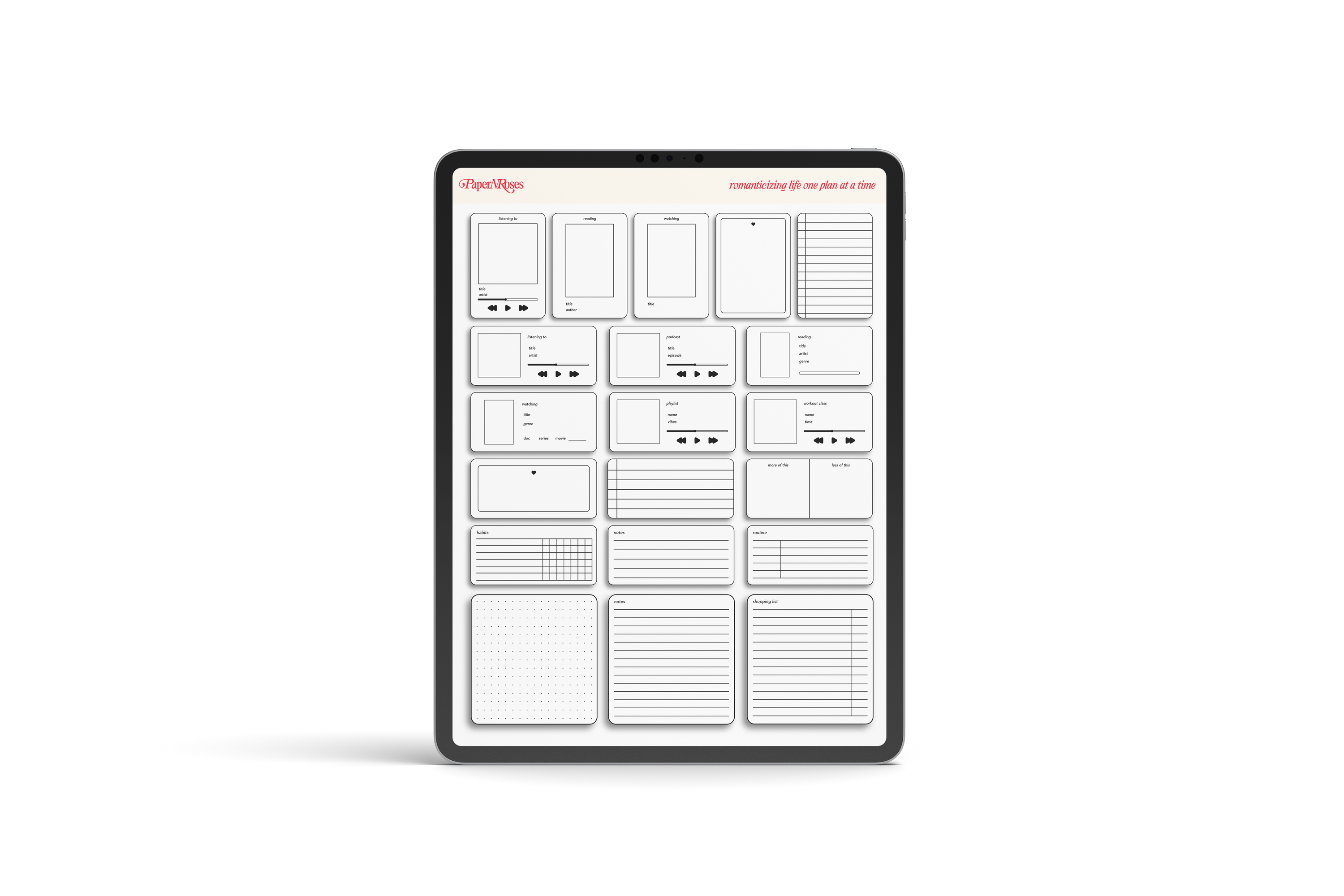 Black and White Functional Stickers 🖤📓