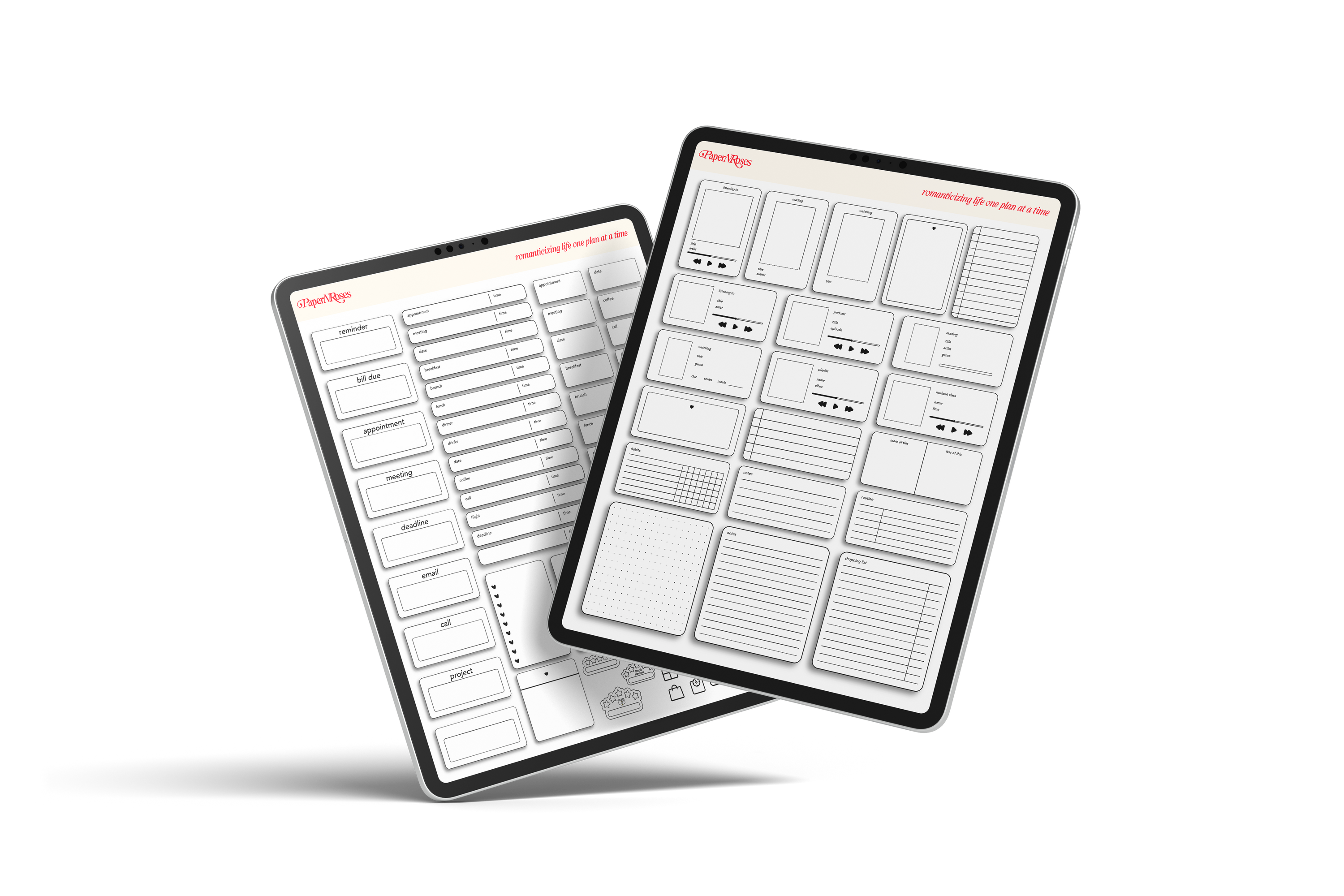 Black and White Functional Stickers 🖤📓